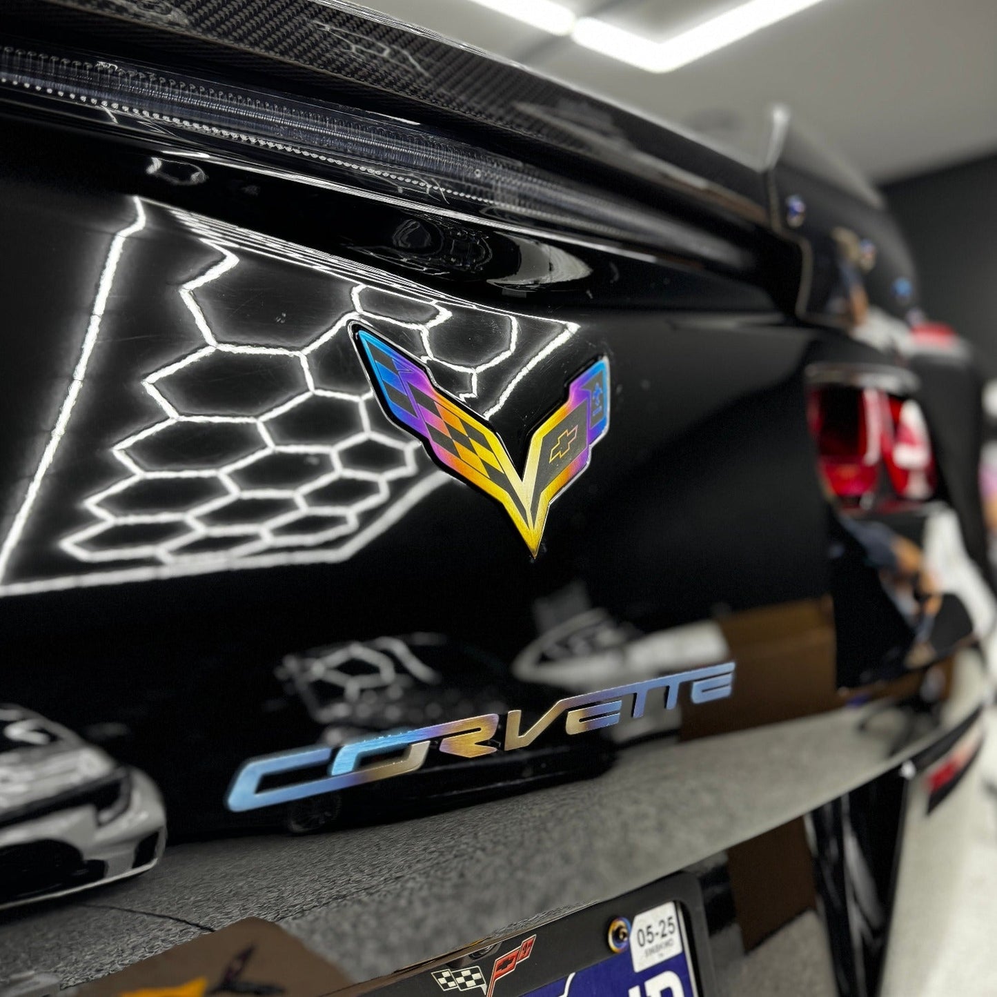 JDC Titanium Front/Rear Badge (2014-2019 C7 Corvette)