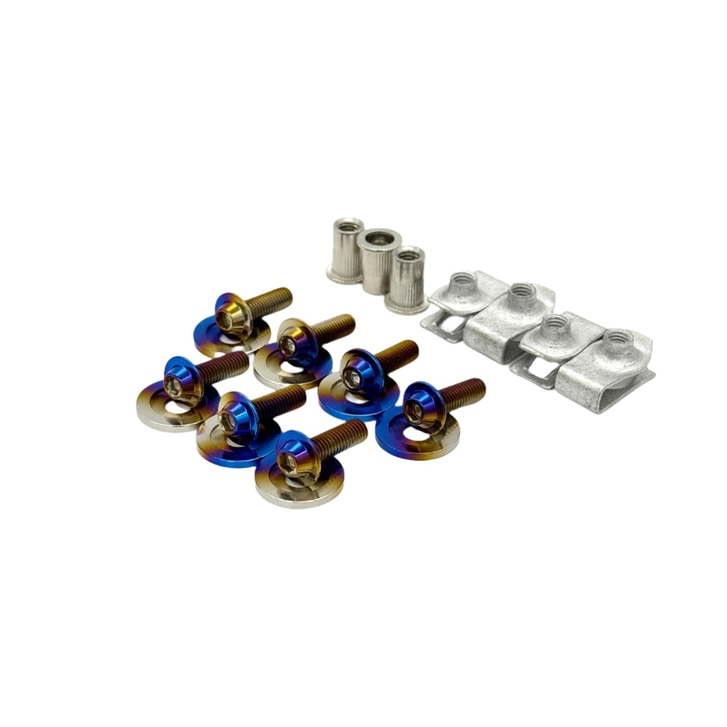 JDC Titanium Radiator Shroud Plastic Clip Replacement Kit (23+ GR Corolla)