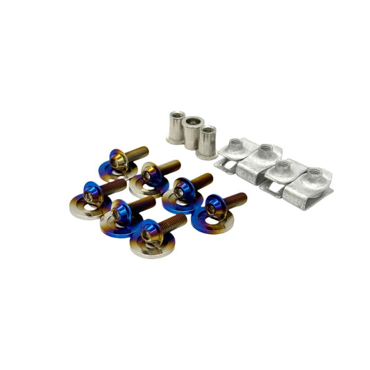 JDC Titanium Radiator Shroud Plastic Clip Replacement Kit (23+ GR Corolla)