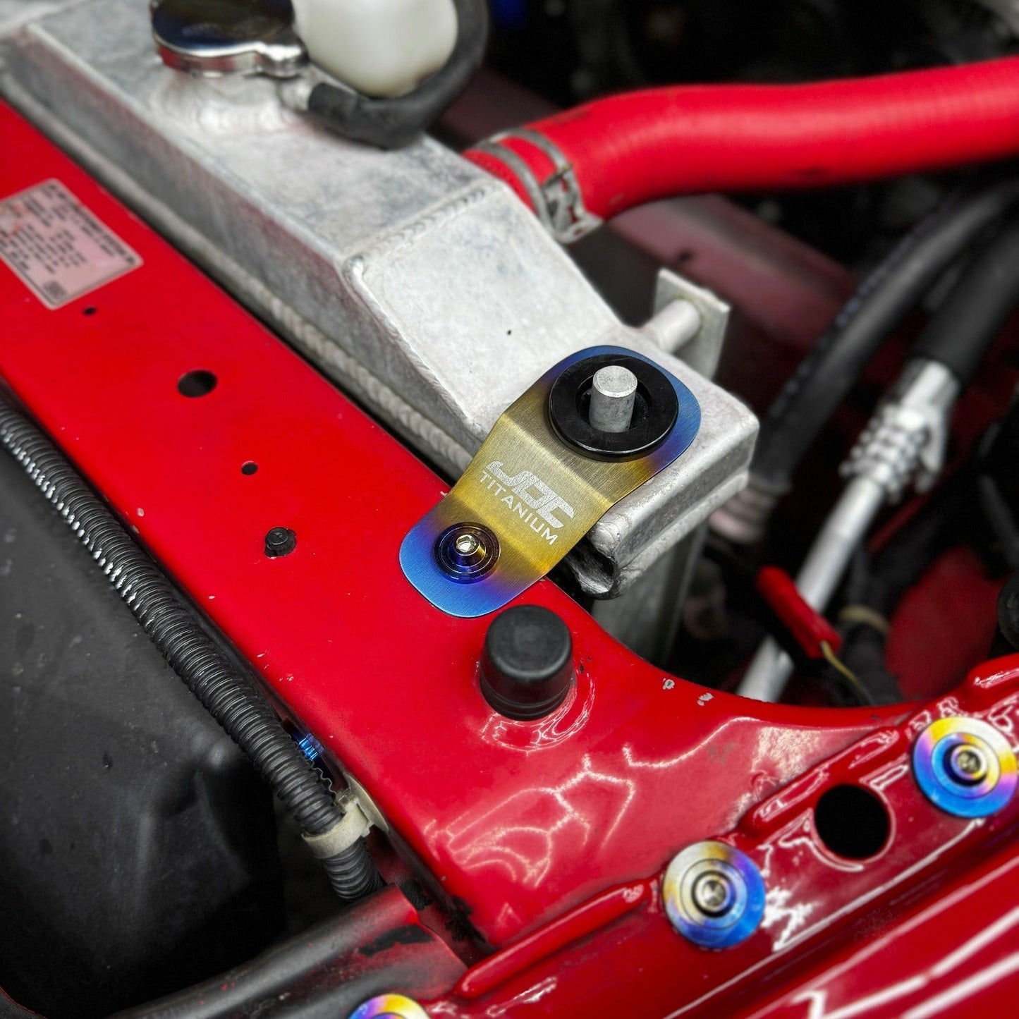 JDC Titanium Radiator Stay Bracket (Honda S2000, EK, EM, & EJ Models)