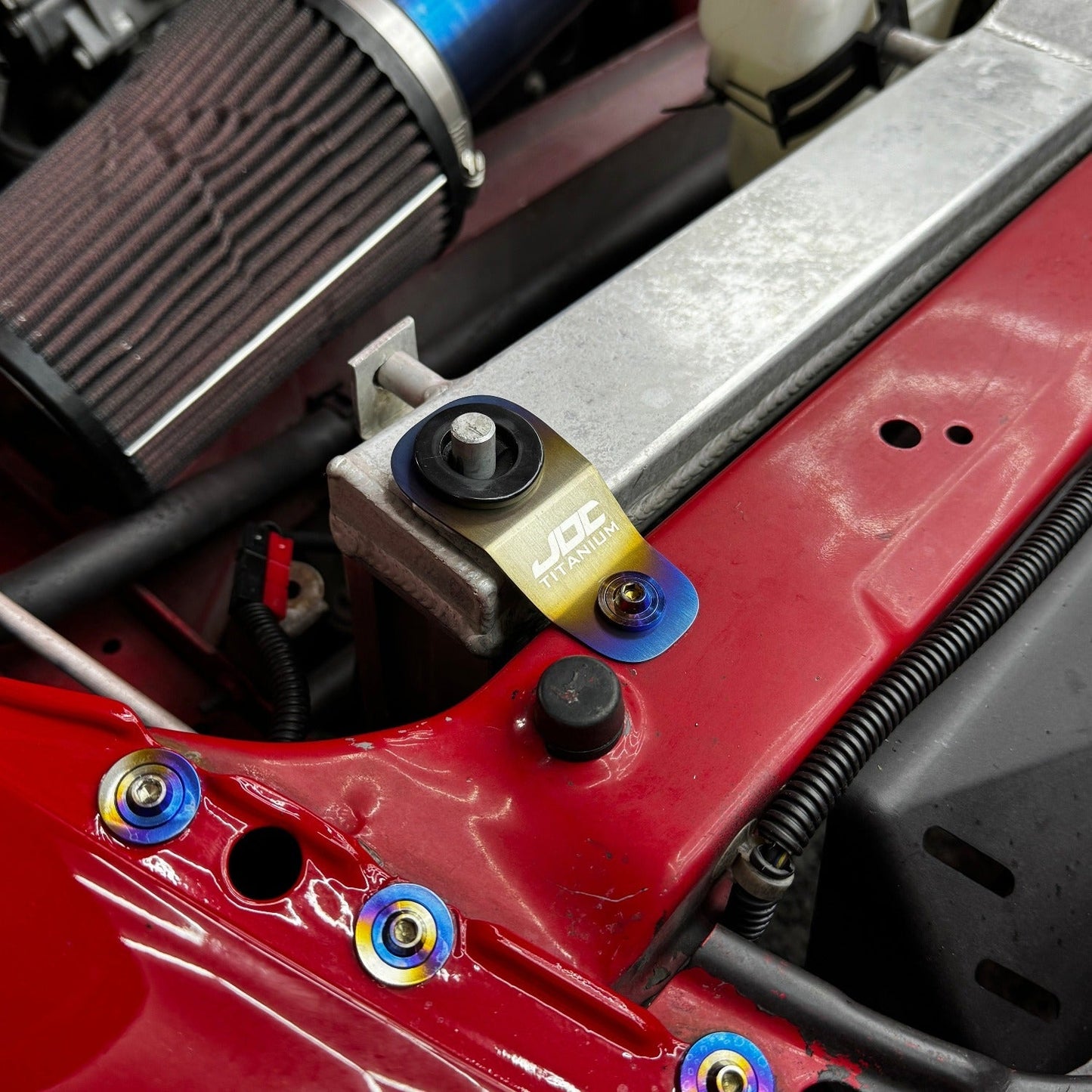 JDC Titanium Radiator Stay Bracket (Honda S2000, EK, EM, & EJ Models)