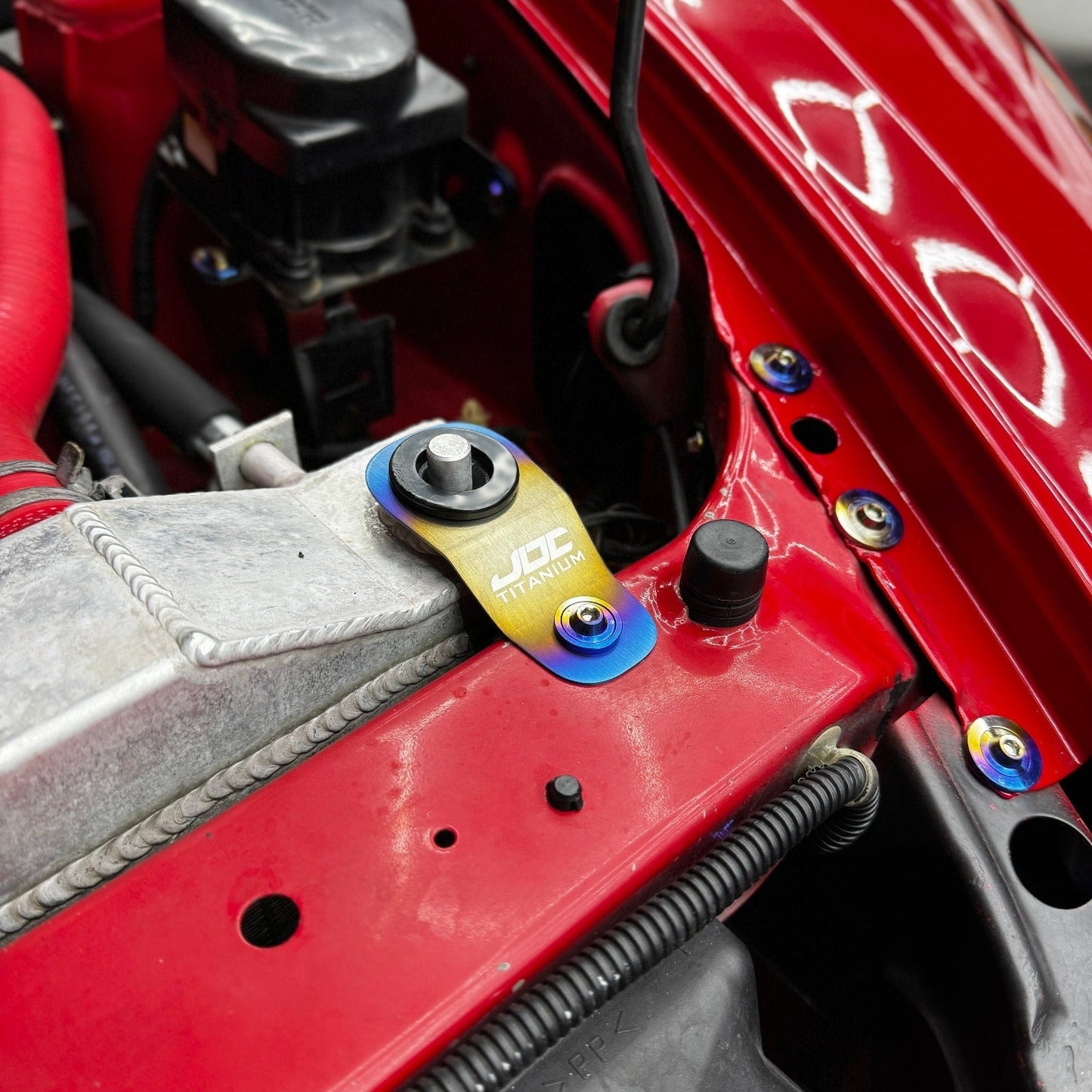 JDC Titanium Radiator Stay Bracket (Honda S2000, EK, EM, & EJ Models)