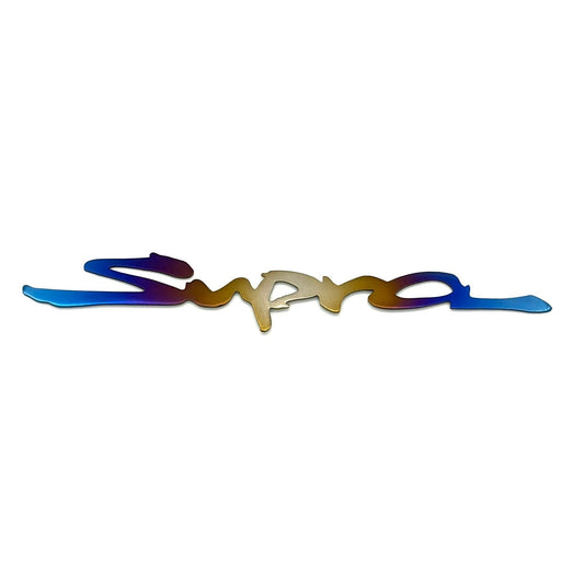 JDC Titanium "Supra/Turbo" Badges (MK4 Supra)
