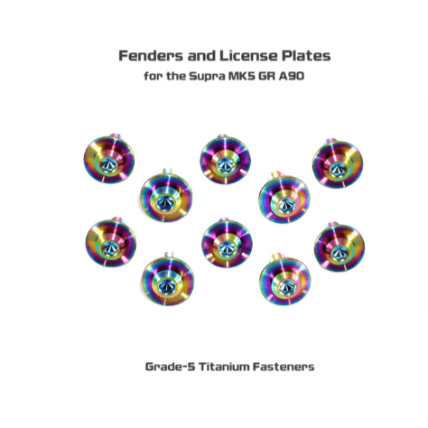 ZSPEC Fenders & License Plates Fasteners for Toyota Supra MKV A90, GR5 Titanium