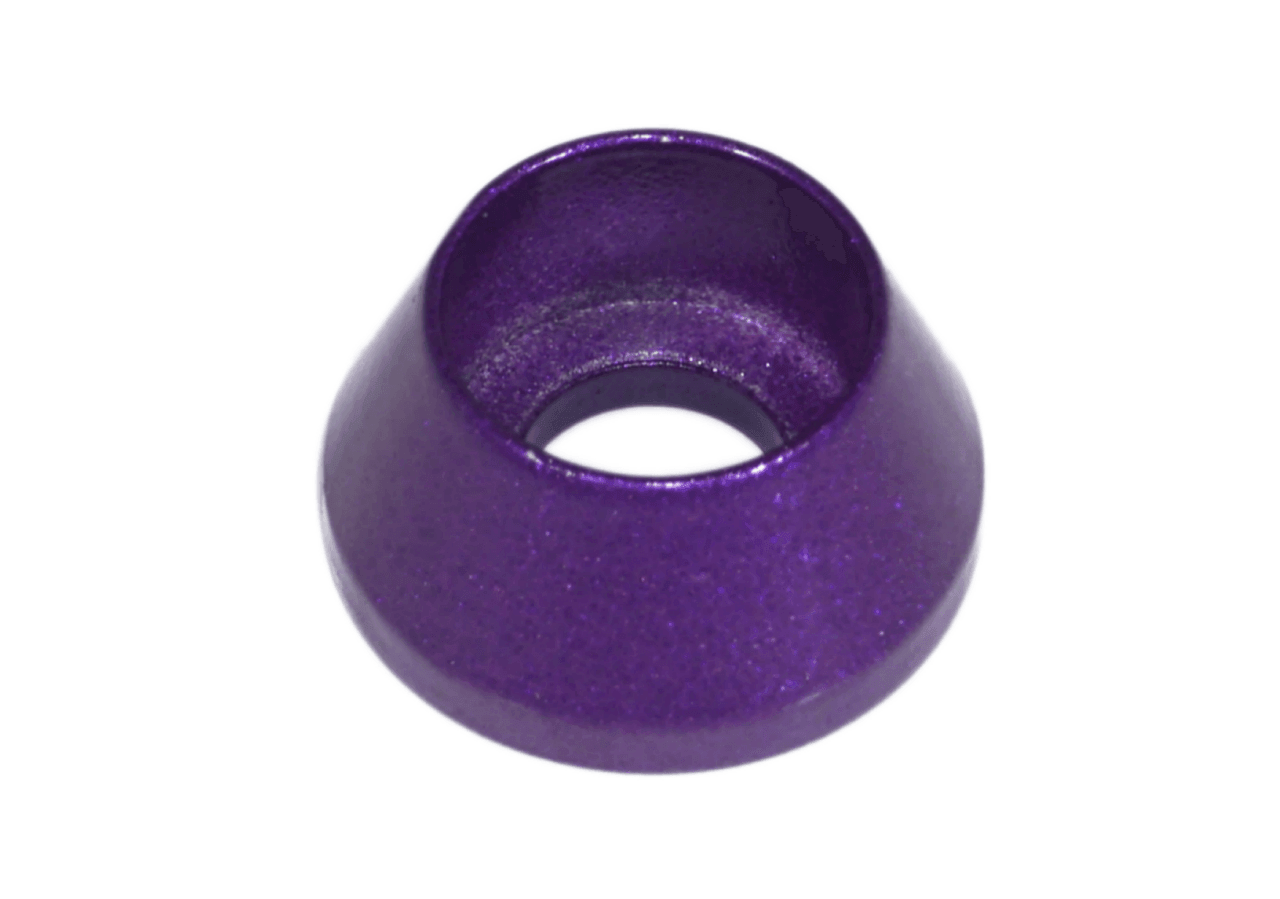 ZSPEC M6 Angled Cup Finish Washers for SHSC Socket-Cap Fasteners, Billet, 10-Pack