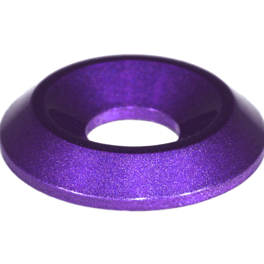 ZSPEC M8 Fender-Finish Washers for M8 FHSC Flat-Head Fasteners, Billet, 10-Pack