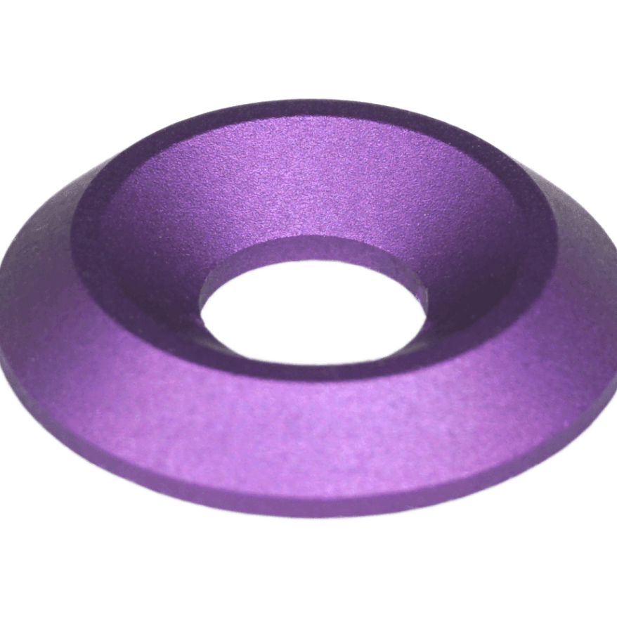 ZSPEC M8 Fender-Finish Washers for M8 FHSC Flat-Head Fasteners, Billet, 10-Pack