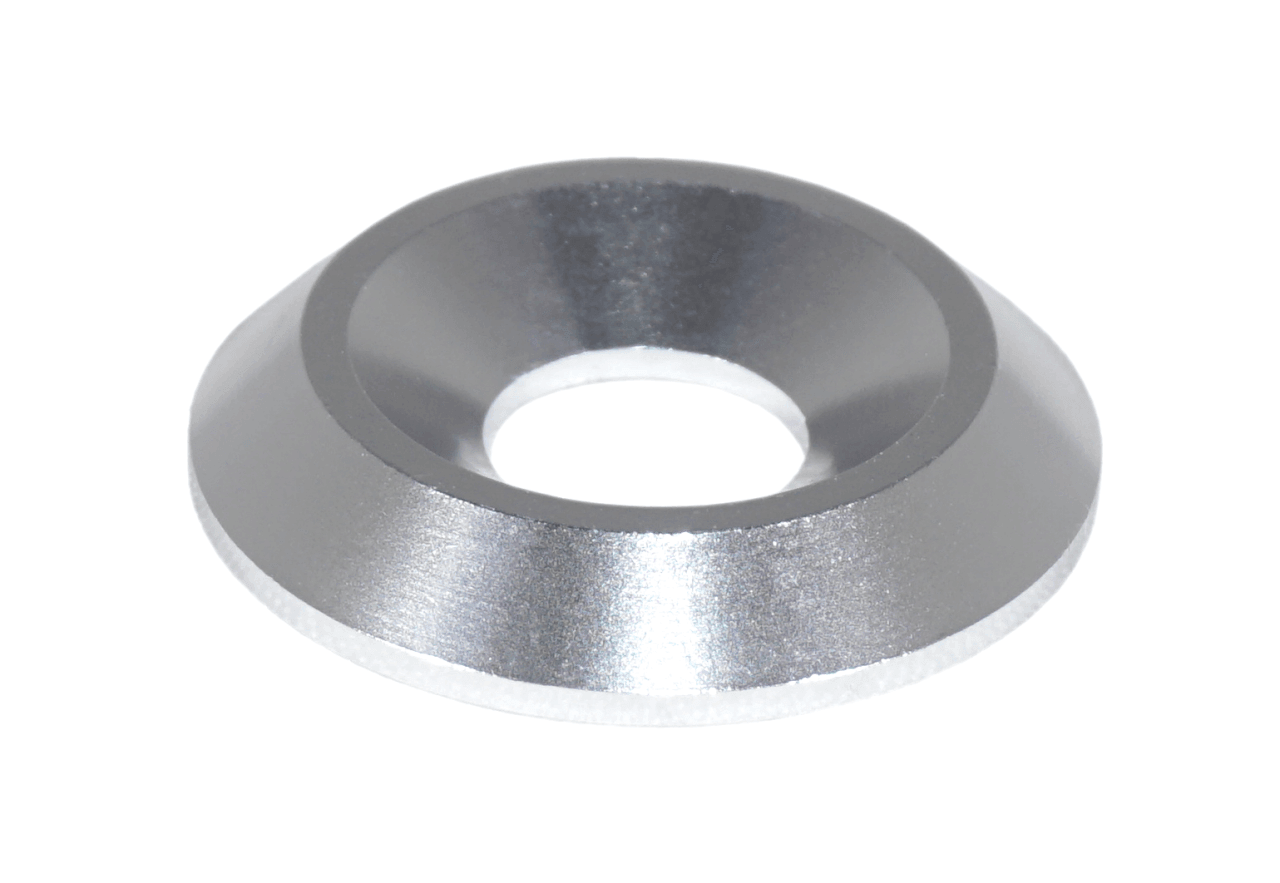 ZSPEC M8 Fender-Finish Washers for M8 FHSC Flat-Head Fasteners, Billet, 10-Pack
