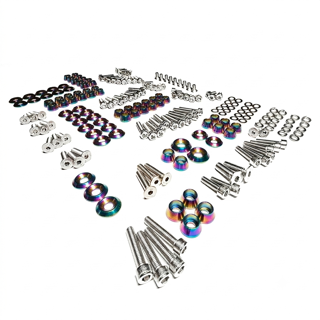 ZSPEC Stage-3 Dress Up Bolts® Fastener Kit for '11-14 Ford Mustang V6 S197, Stainless & Billet