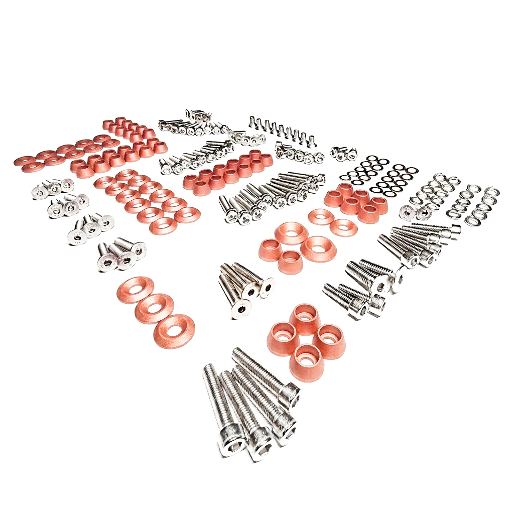ZSPEC Stage-3 Dress Up Bolts® Fastener Kit for '11-14 Ford Mustang V6 S197, Stainless & Billet