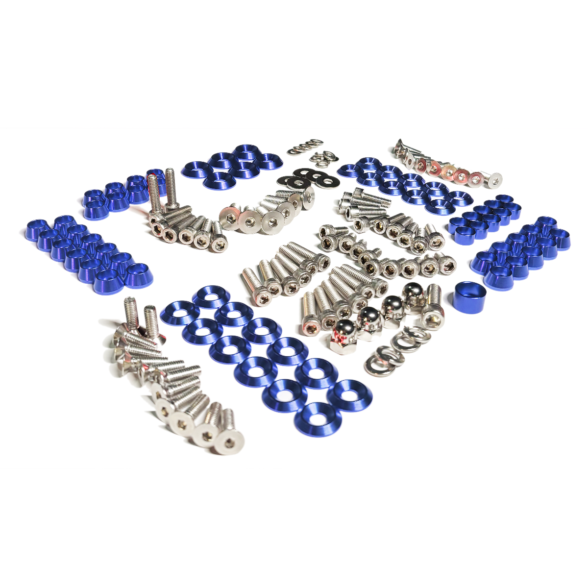 ZSPEC Stage-2 Dress Up Bolts® Fastener Kit for '87-93 Ford Mustang V8 Fox-Body, Stainless & Billet
