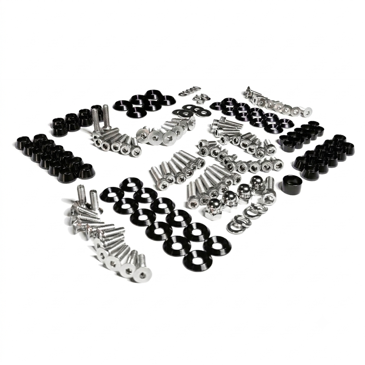 ZSPEC Stage-2 Dress Up Bolts® Fastener Kit for '87-93 Ford Mustang V8 Fox-Body, Stainless & Billet