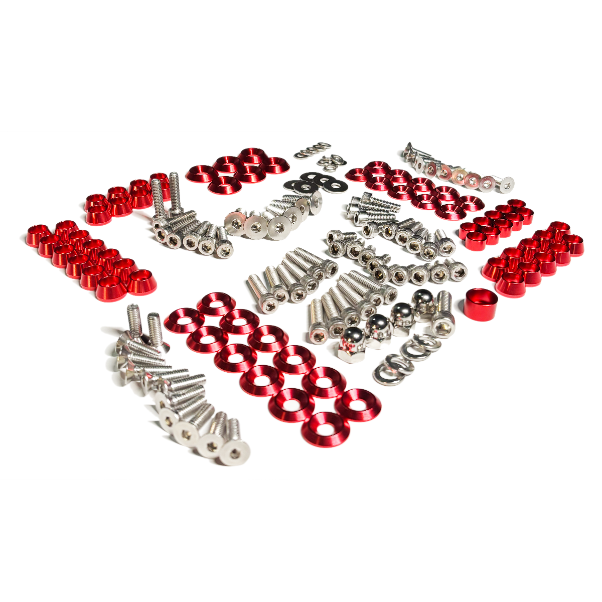 ZSPEC Stage-2 Dress Up Bolts® Fastener Kit for '87-93 Ford Mustang V8 Fox-Body, Stainless & Billet