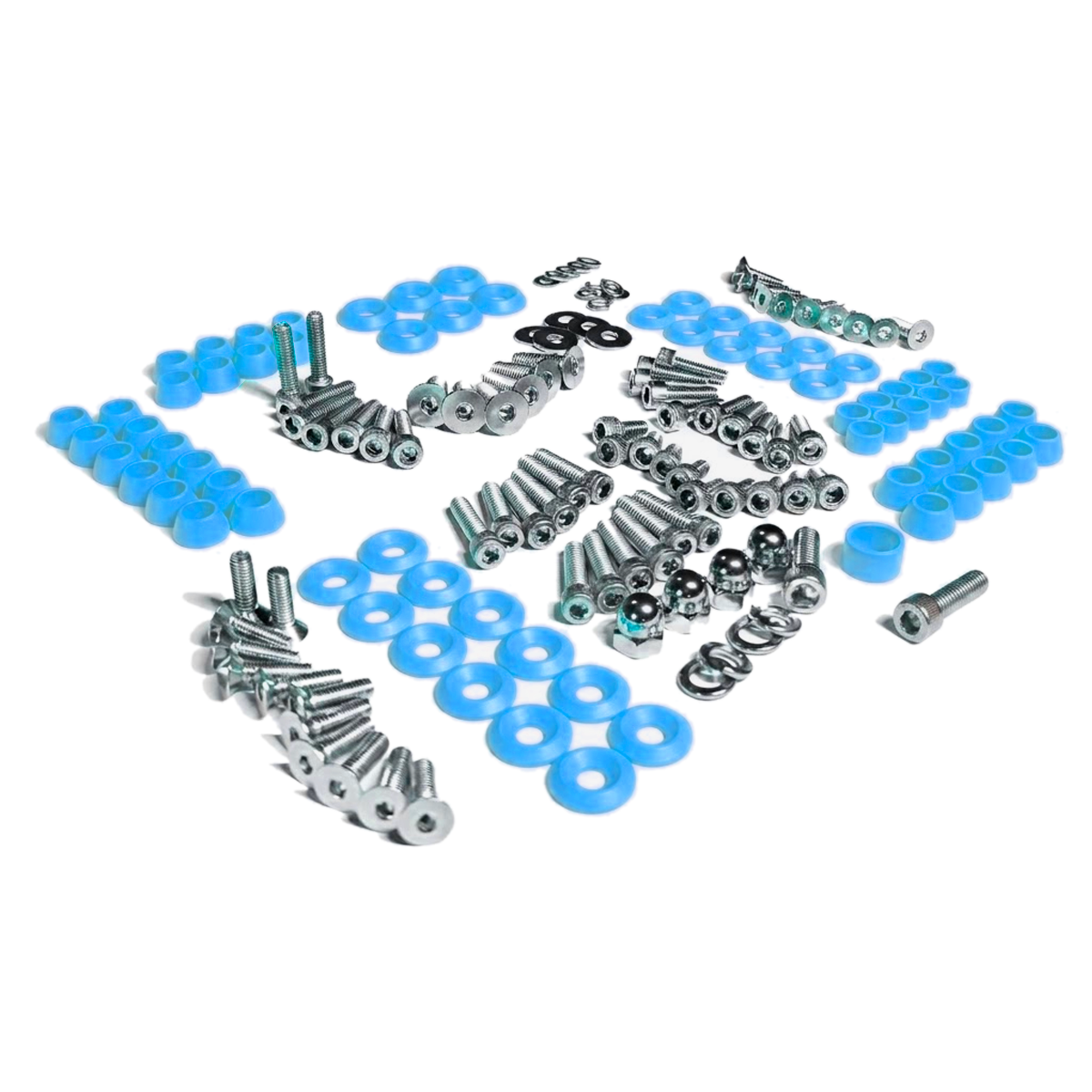 ZSPEC Stage-2 Dress Up Bolts® Fastener Kit for '87-93 Ford Mustang V8 Fox-Body, Stainless & Billet