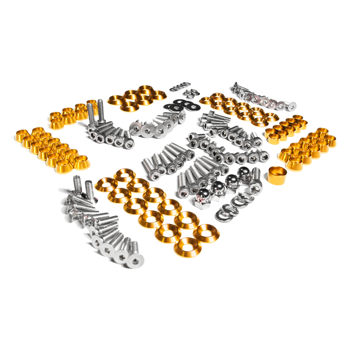 ZSPEC Stage-2 Dress Up Bolts® Fastener Kit for '87-93 Ford Mustang V8 Fox-Body, Stainless & Billet