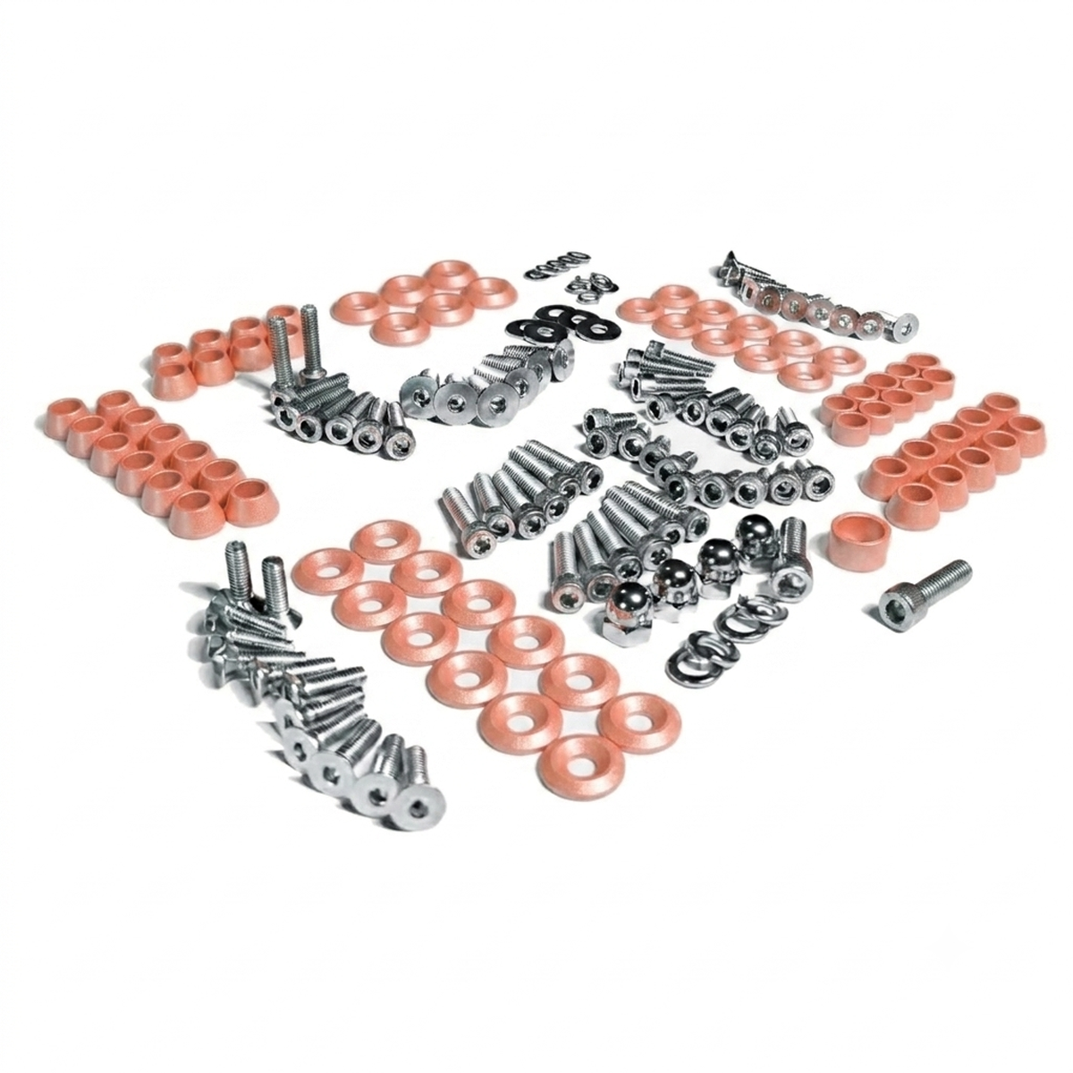 ZSPEC Stage-2 Dress Up Bolts® Fastener Kit for '87-93 Ford Mustang V8 Fox-Body, Stainless & Billet