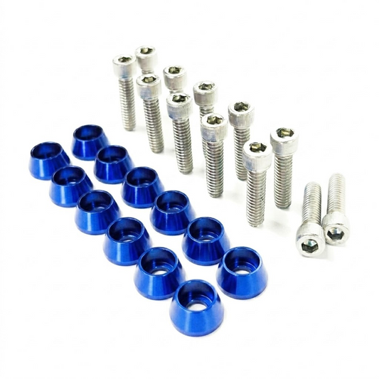 ZSPEC Valve Covers Fastener Kit for '87-93 Ford Mustang V8 Fox-Body, Stainless & Billet
