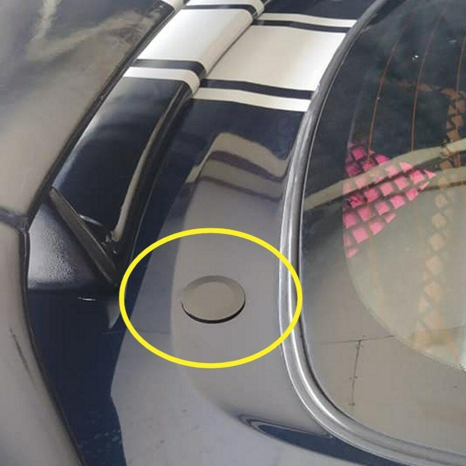 ZSPEC 44mm Rear Wiper Hole-Cover/Cap/Plug, Weatherproof, Billet, Silver Finish