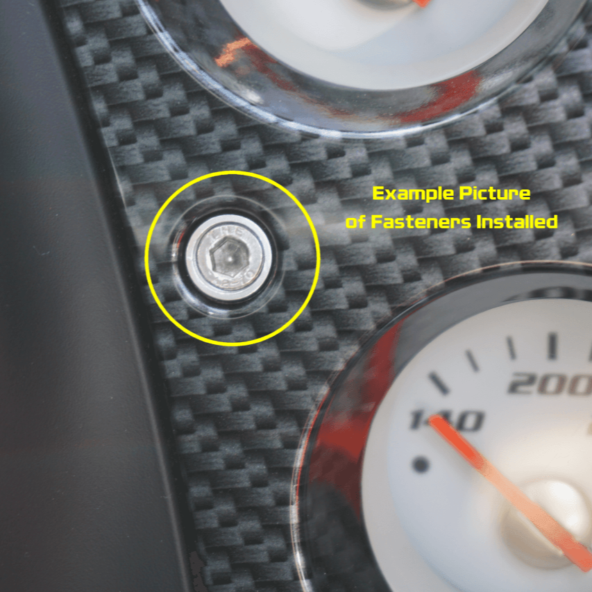 ZSPEC Radio Console Dress Up Bolts® Fasteners for '03-06 Dodge Viper, Stainless & Billet