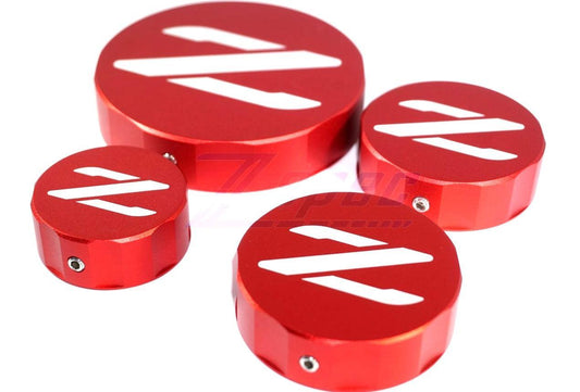 ZSPEC Reservoir Cap Cover Set (BMC, CMC, PS, CO) for Nissan Z32 300zx, Billet Aluminum