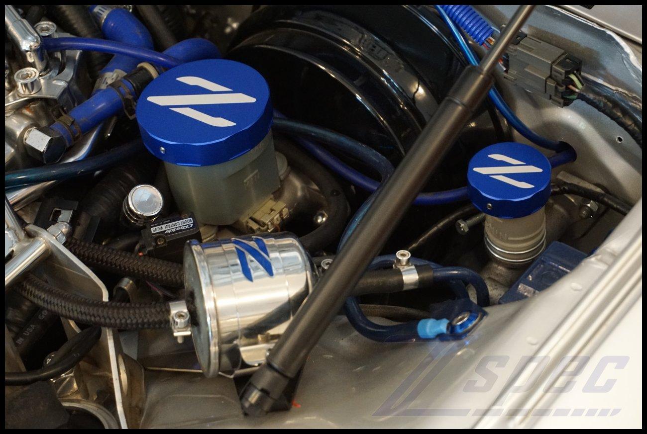 ZSPEC Reservoir Cap Cover Set (BMC, CMC, PS, CO) for Nissan Z32 300zx, Billet Aluminum