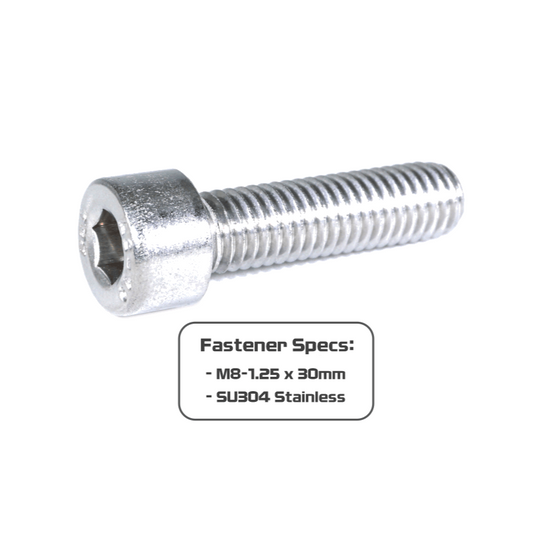 ZSPEC M8-1.25x30mm Socket-Cap SHSC Fasteners, SUS304 Stainless, 10-Pack