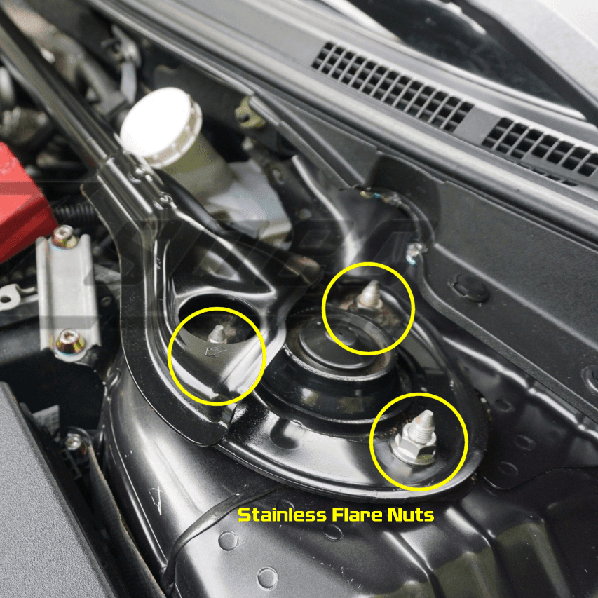 ZSPEC Strut Bar Fastener Kit for Mitsubishi Lancer EVO X 10, Stainless & Billet