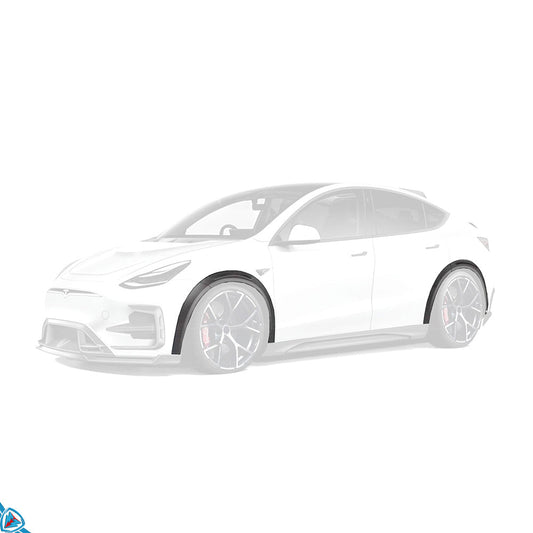 Tesla Model Y SDX Dry Carbon Fiber Fender Flares | FYBR Aerodynamics
