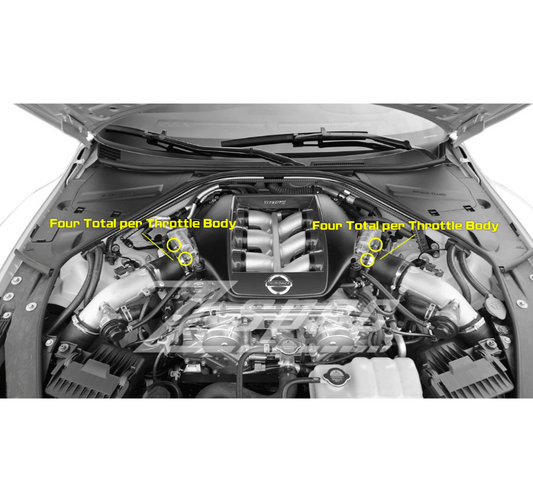 ZSPEC Throttle Bodies Fastener Kit for Nissan Skyline GT-R/GTR R35, Grade-5 Titanium