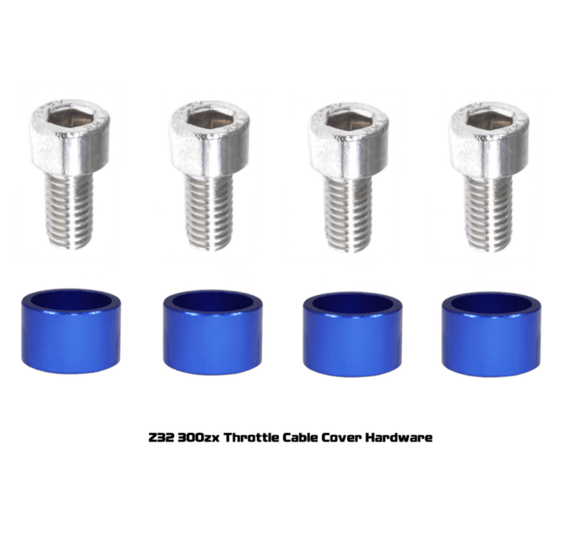 ZSPEC Throttle Cable Cover Fasteners for '90-96 Nissan 300zx Z32, Stainless & Billet