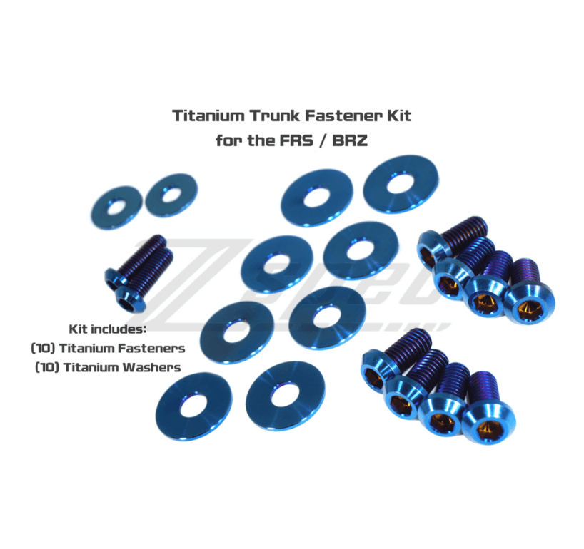 ZSPEC Trunk Dress Up Bolts® Kit for '13-21 Scion FRS, Subaru BRZ, Toyota 86, Titanium