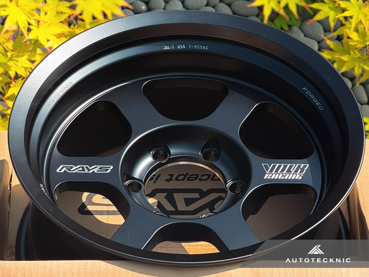 Volk Racing TE37XT Black Shadow LTD 17x8.5 -10 6x139.7 Matte Translucent Black - 6-Lug Toyota / Lexus Truck (Set of 4)