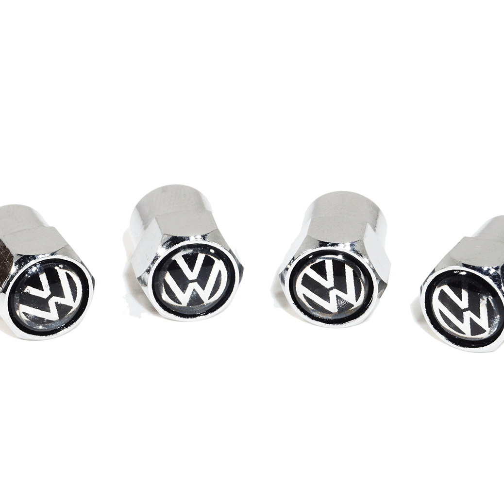 Chrome Valve Stem Tire Caps, Style: VW