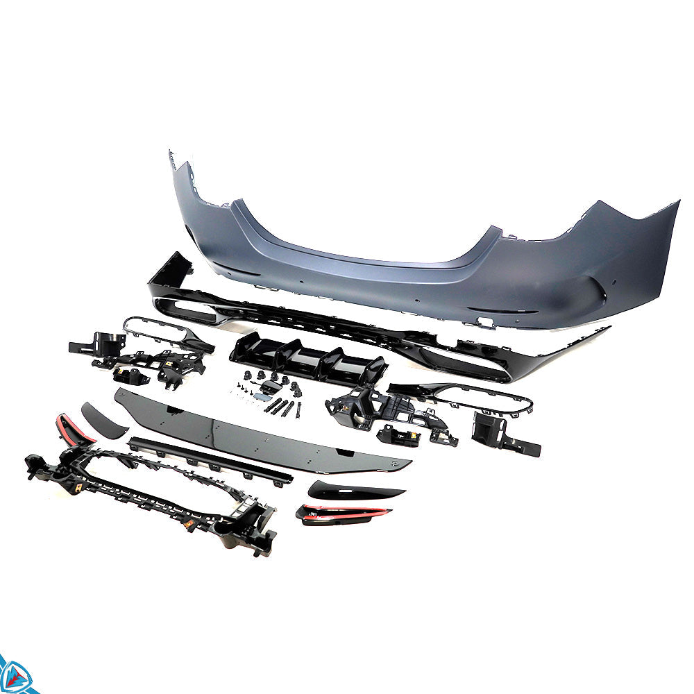 2022-2025 Mercedes-Benz C-Class Pre-Facelift (W206) C63 AMG Style Polypropylene Rear Bumper Conversion Kit | E3Tuning