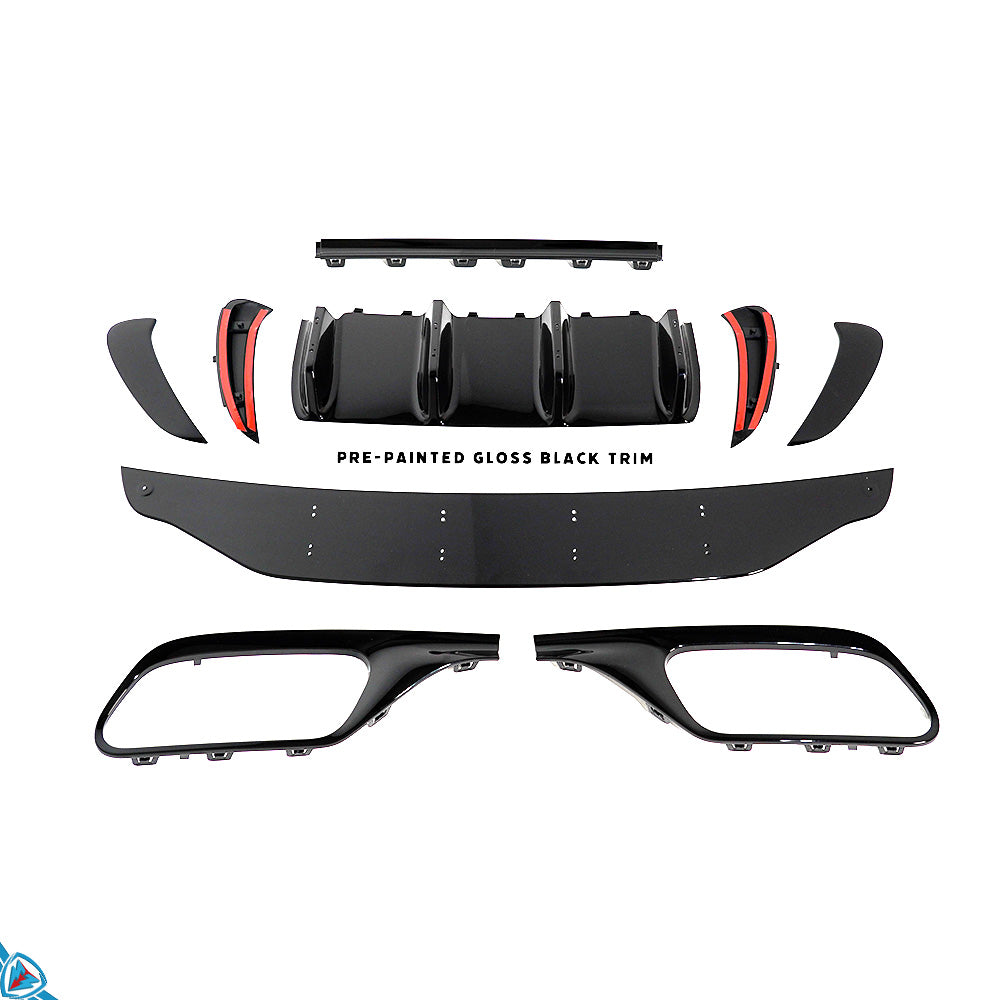 2022-2025 Mercedes-Benz C-Class Pre-Facelift (W206) C63 AMG Style Polypropylene Rear Bumper Conversion Kit | E3Tuning