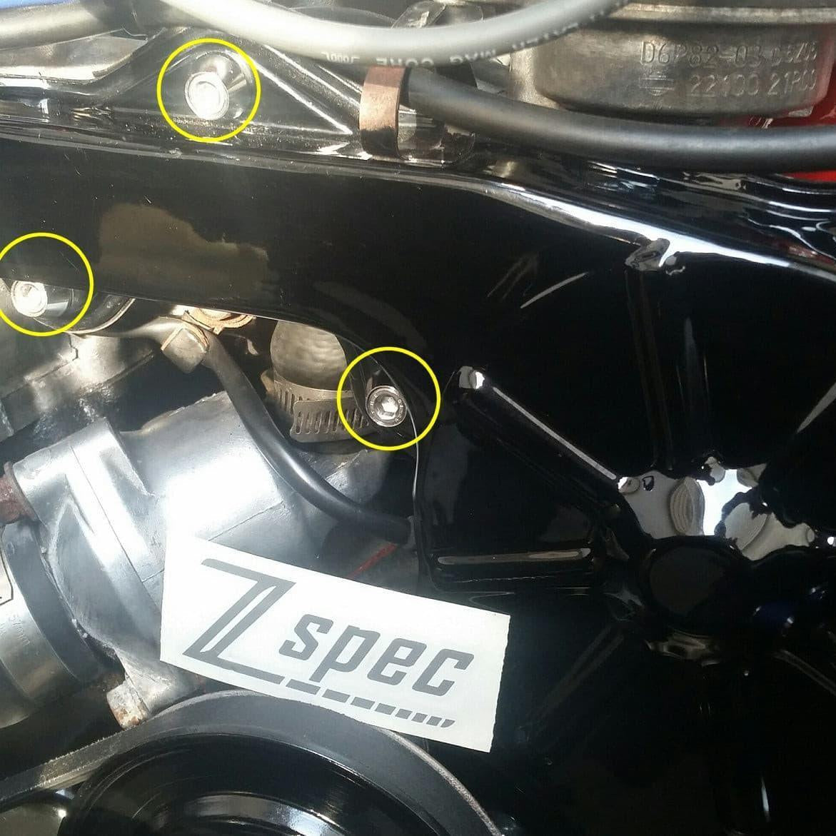 ZSPEC SHSC Timing Covers Fastener Kit for '84-89 Nissan 300zx Z31, Stainless & Billet