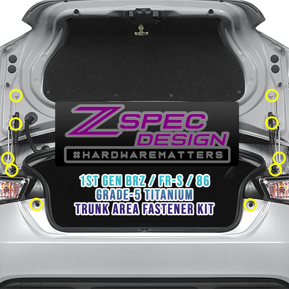 ZSPEC "Stage 3" Dress Up Bolts® Fastener Kit for Scion FRS, Subaru BRZ, Toyota 86 '13-21, Titanium