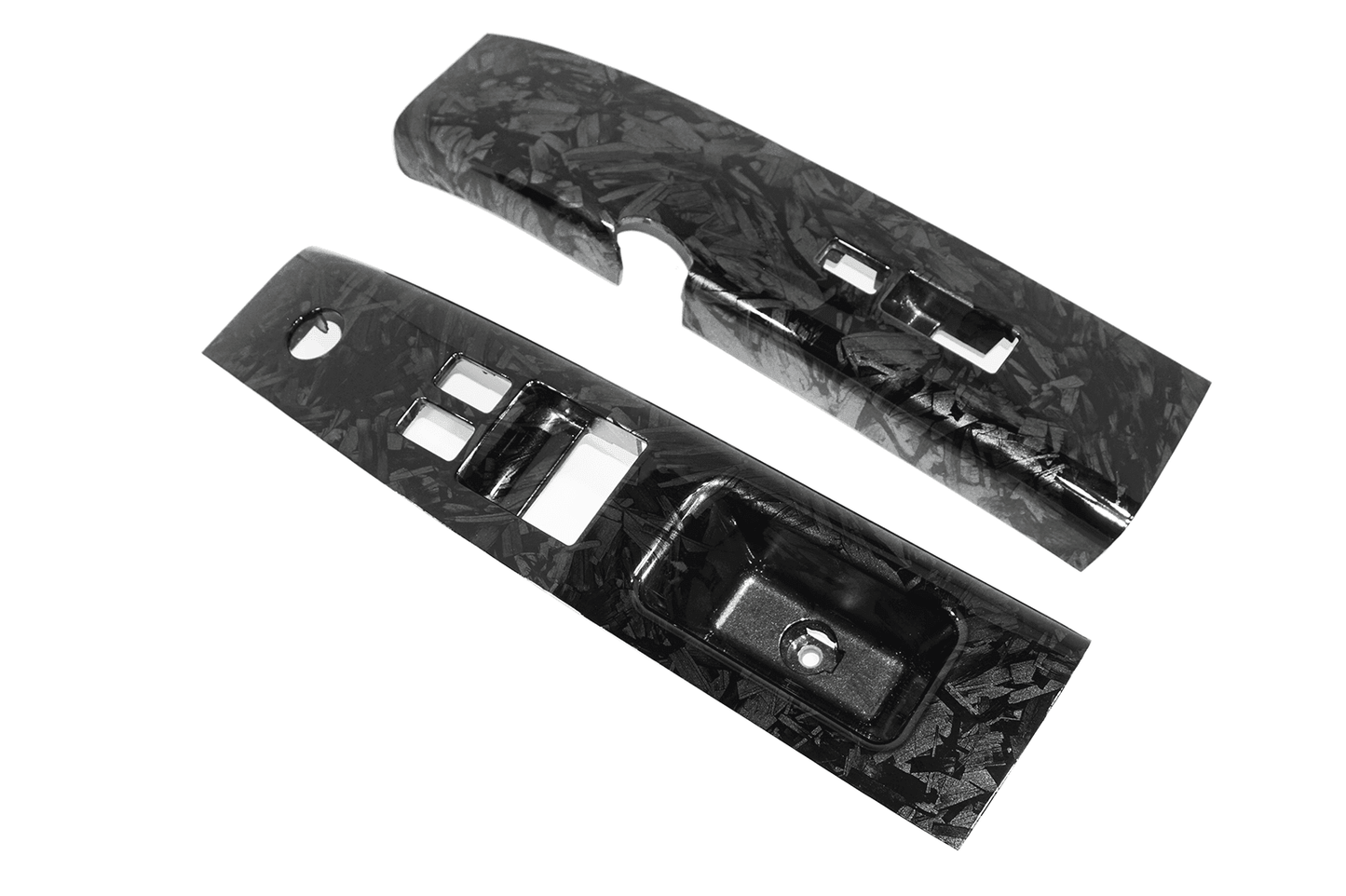 ZSPEC 350z Z33 Interior Door Window Switch Finisher Set, LHD '03-05, Forged Carbon Style
