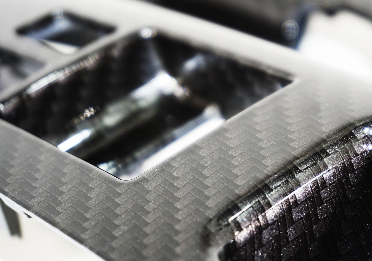 ZSPEC 350z Z33 Interior Door Window Switch Finisher Set, LHD '03-05, Carbon-Weave Style