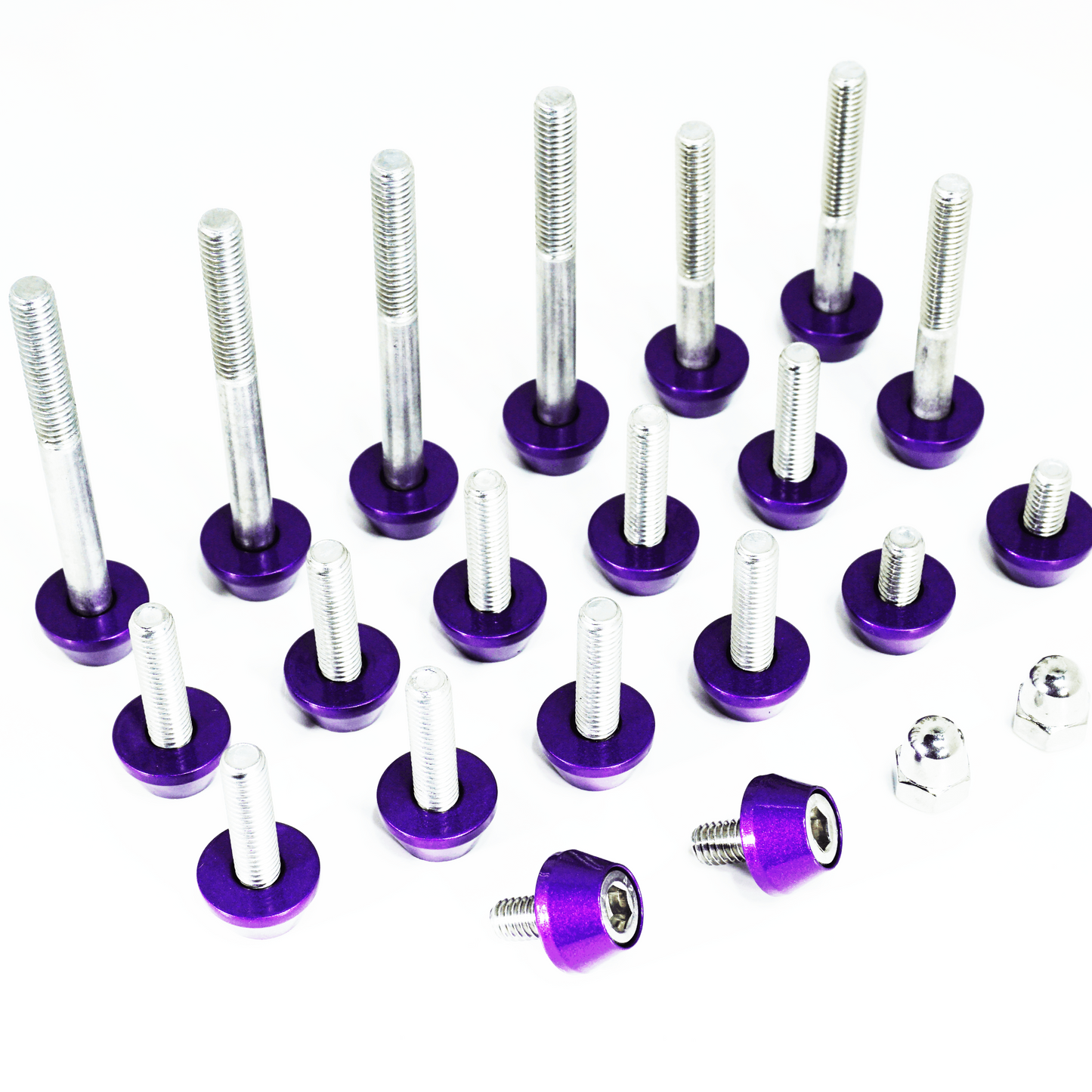 ZSPEC Plenum Fastener Kit for Nissan 350z VQ35DE, Stock (OEM) Length, Stainless & Billet