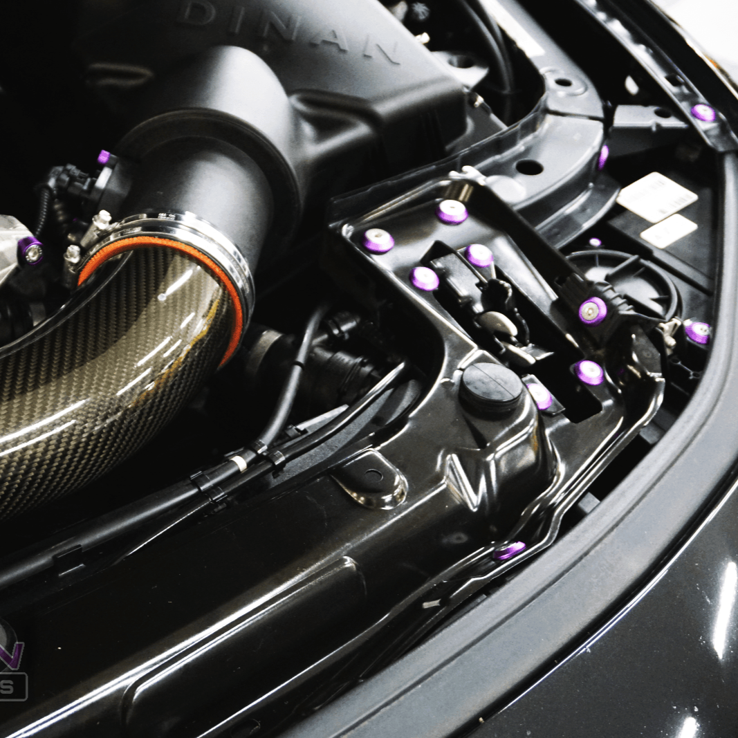 ZSPEC "Stage 2" Dress Up Bolts® Fastener Kit for '14-19 BMW 435i F32 3.0T, Stainless & Billet