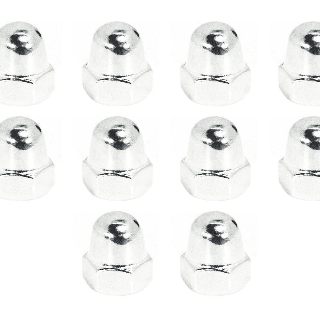 ZSPEC M8-1.25 Acorn Nuts , SUS304 Stainless Steel, 10-Pack