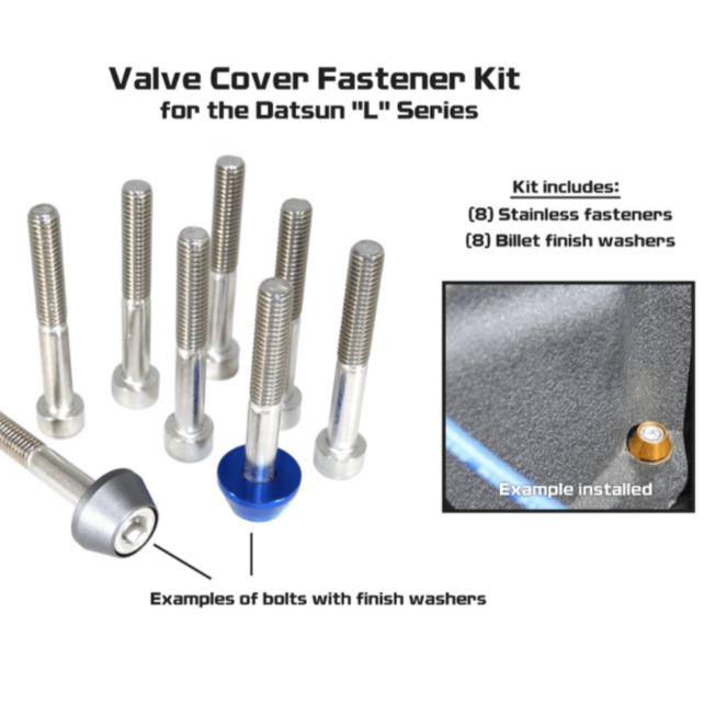 ZSPEC Valve Cover Fasteners for L-Series Datsun 240z/260z/280z/280zx/510/620, Stainless & Billet