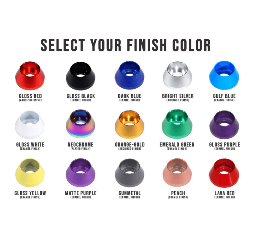 ZSPEC M8 Angled Cup Finish Washers for SHSC Socket-Cap Fasteners, Billet, 10-Pack