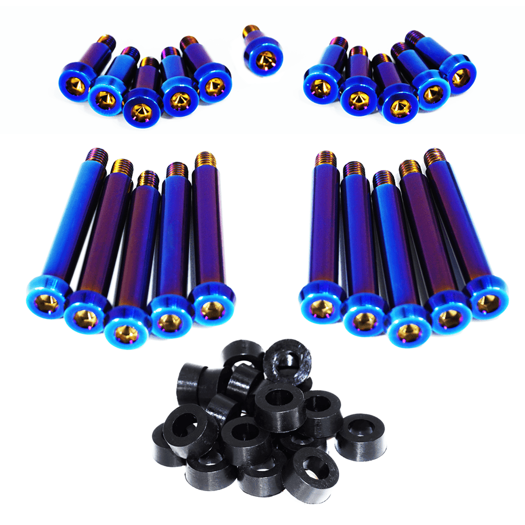 ZSPEC Shoulder-Bolt Timing Covers Fasteners w/ Bushings, Nissan 300zx Z32, Titanium