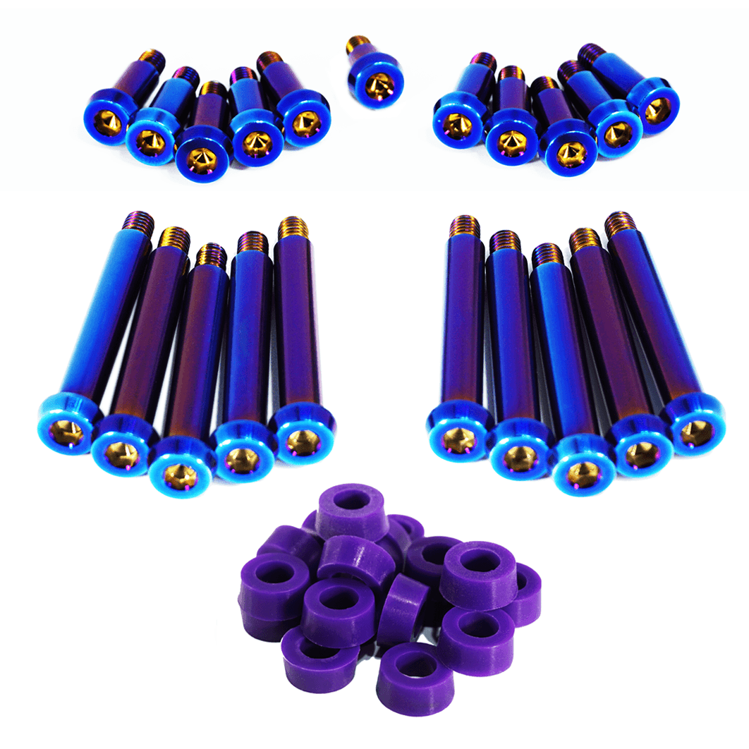 ZSPEC Shoulder-Bolt Timing Covers Fasteners w/ Bushings, Nissan 300zx Z32, Titanium