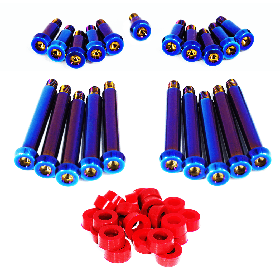 ZSPEC Shoulder-Bolt Timing Covers Fasteners w/ Bushings, Nissan 300zx Z32, Titanium