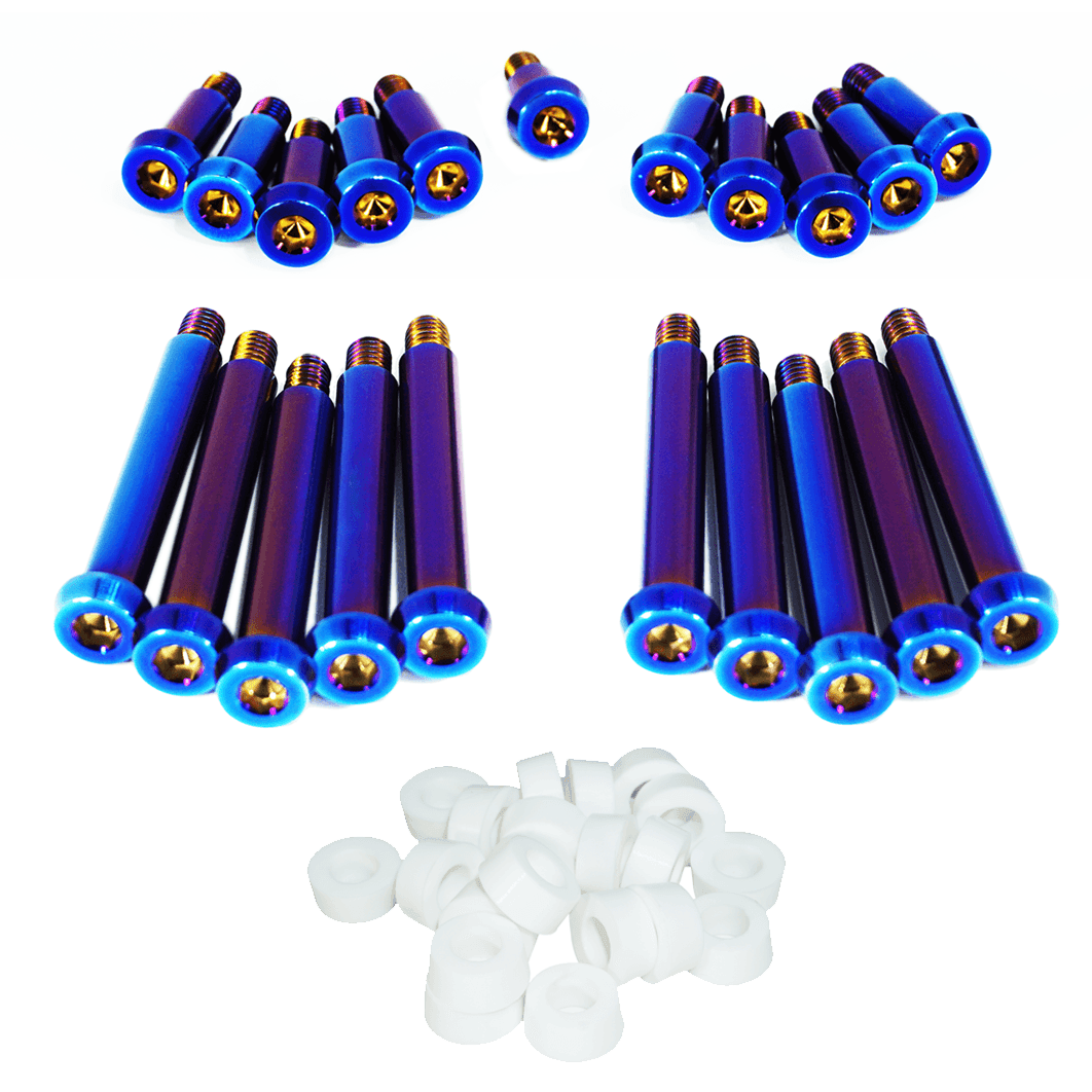 ZSPEC Shoulder-Bolt Timing Covers Fasteners w/ Bushings, Nissan 300zx Z32, Titanium