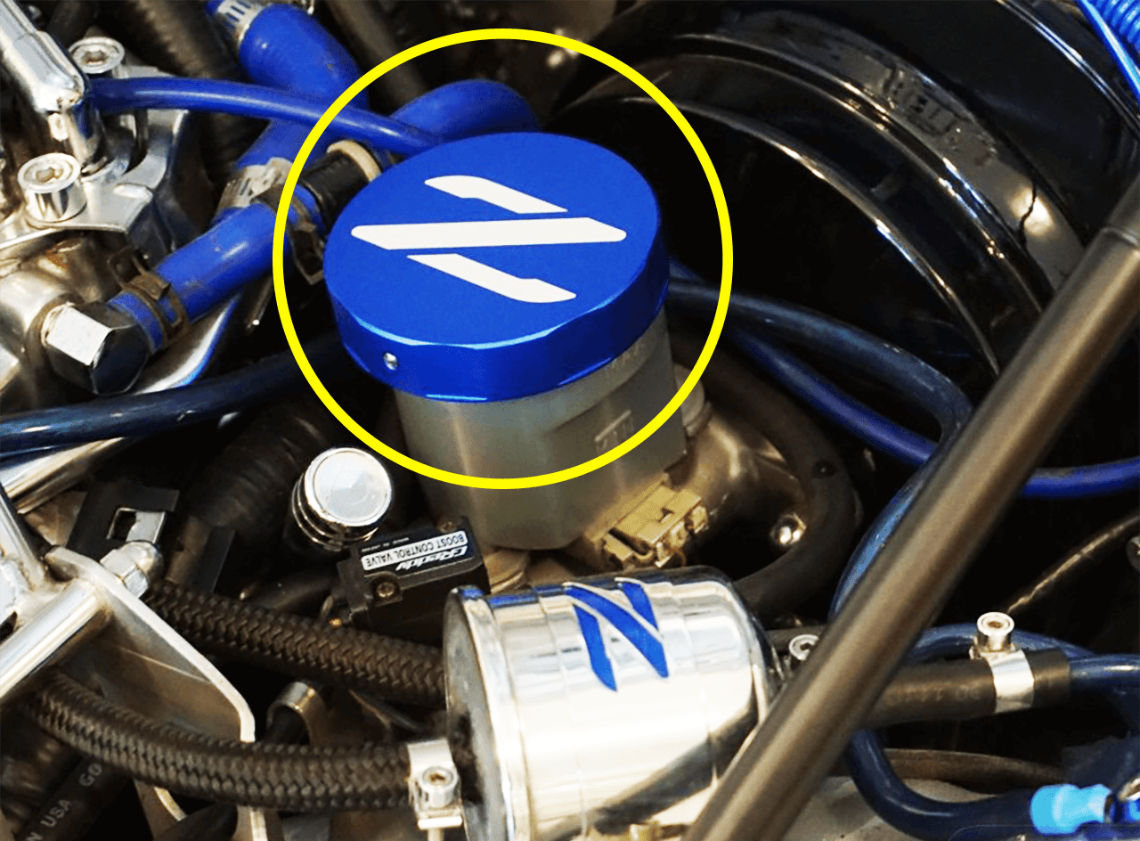 ZSPEC Reservoir Cap Cover Set (BMC, CMC, PS, CO) for Nissan Z32 300zx, Billet Aluminum