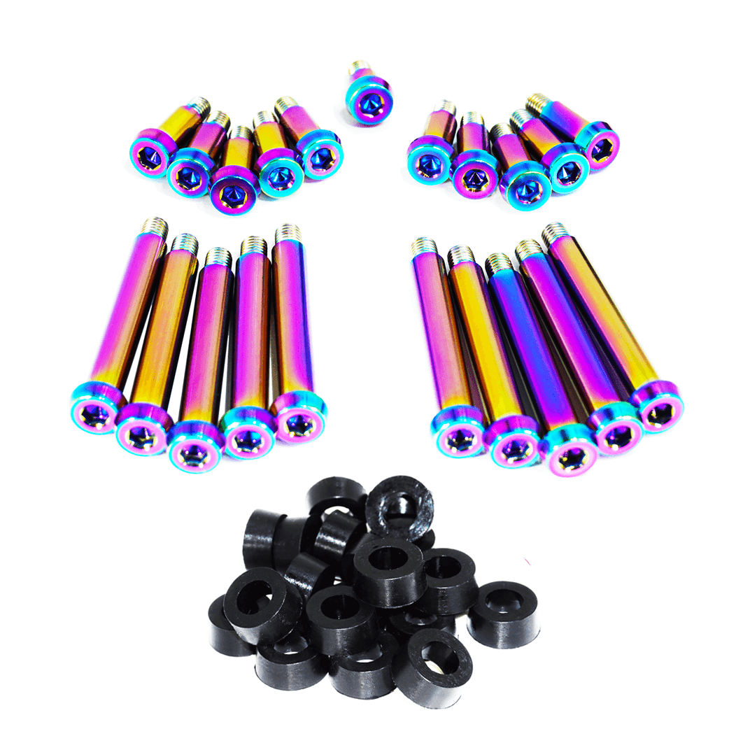 ZSPEC Shoulder-Bolt Timing Covers Fasteners w/ Bushings, Nissan 300zx Z32, Titanium